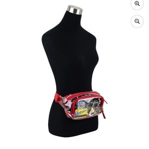 Red Transparent Belt Bag